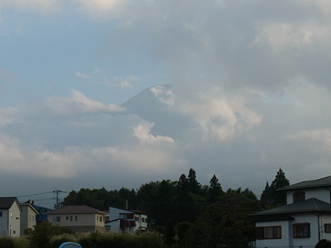 出発前に撮った富士山